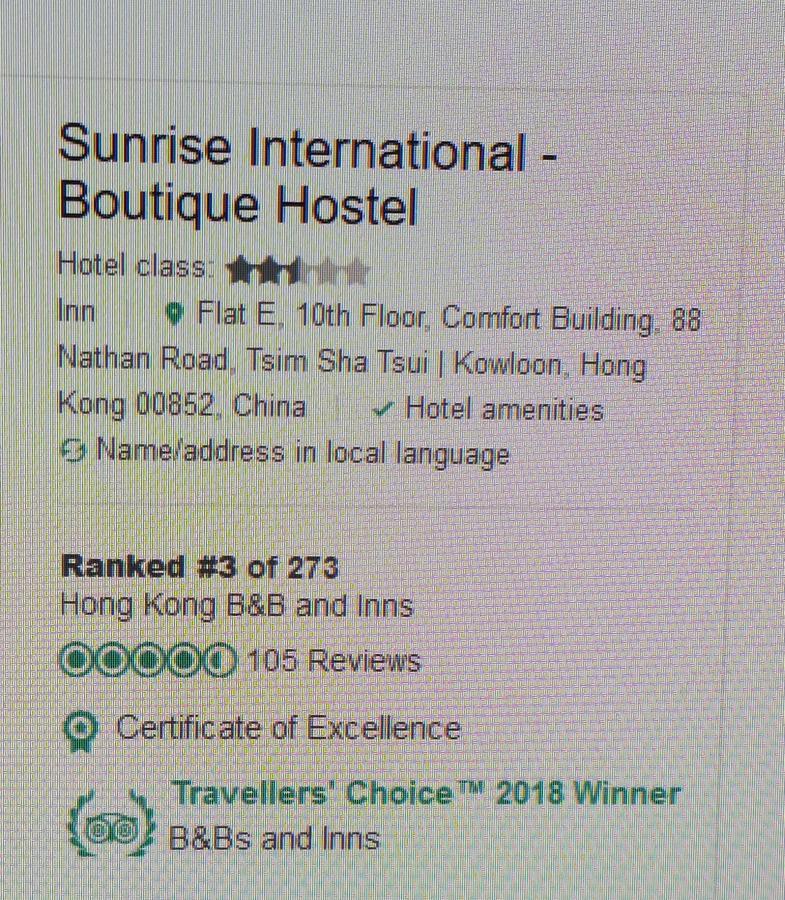 Sunrise International - Boutique Hostel Kowloon  Exteriör bild